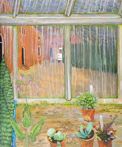 Greenhouse in the Rain