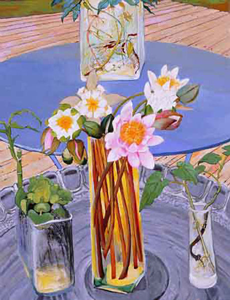 Water Lilies and Two Round Tables